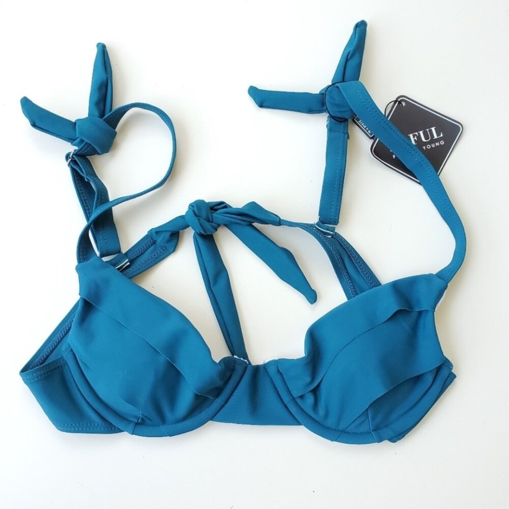 New peacock green bikini top
